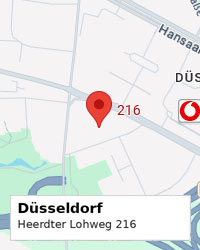Kartenansicht D&uuml;sseldorf - Heerdter Lohweg 216, 40549 D&uuml;sseldorf